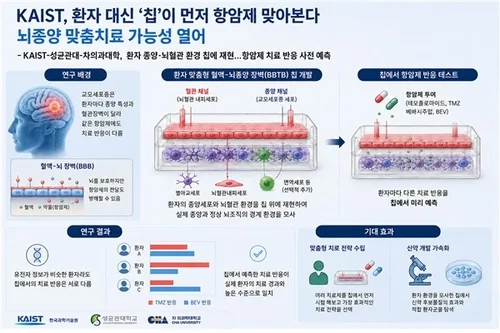 칩으로 먼저 항암제 효과 확인…KAIST "뇌종양 맞춤치료 가능성"