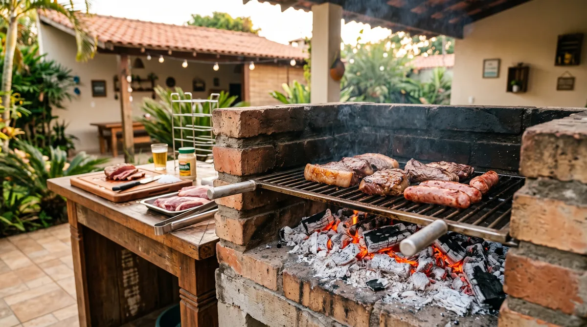 A chama alta parece bonita na churrasqueira, mas carne boa costuma começar quando o fogo já deixou de ser o protagonista