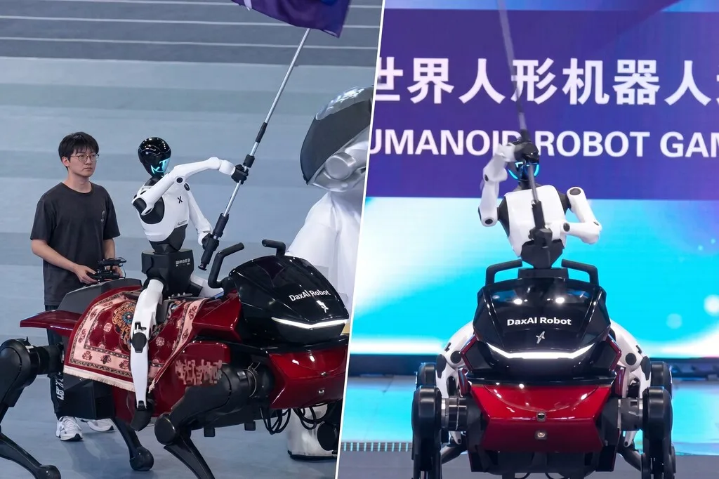 En China, los robots humanoides ya montan a caballo. Lo curioso es que el caballo también es un robot
