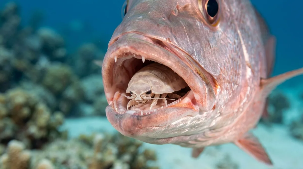 Este monstro marinho arranca a língua da vítima e assume o lugar do órgão para roubar comida
