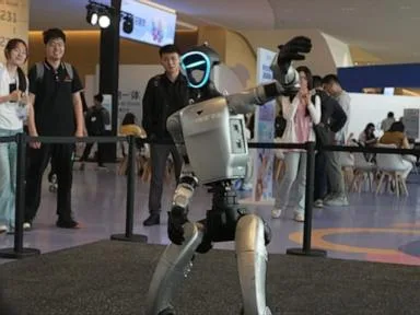 WATCH: Chinese robotics company unveils robot that can outrun Usain Bolt: David Muir reports