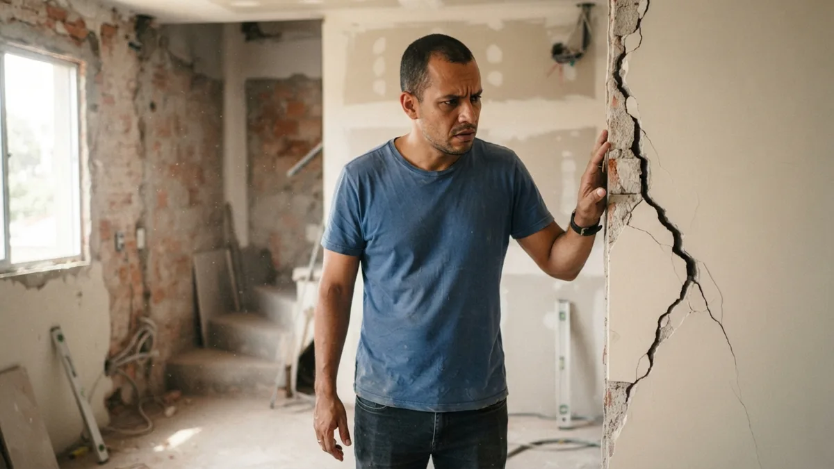 Morador contrata empreiteira para construir edícula, paga 80% do valor adiantado e descobre que a empresa usou materiais de segunda linha fora da especificação