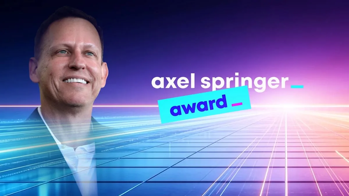 Sehen Sie hier ab 19 Uhr die Verleihung des Axel Springer Awards 2026 an Peter Thiel
