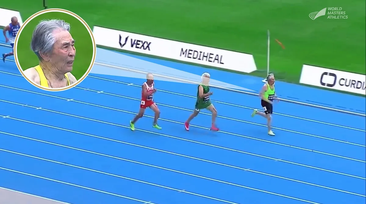 Un atleta de 92 años se coronó campeón mundial de los 100 metros: el video de su proeza y a cuánto quedó del récord