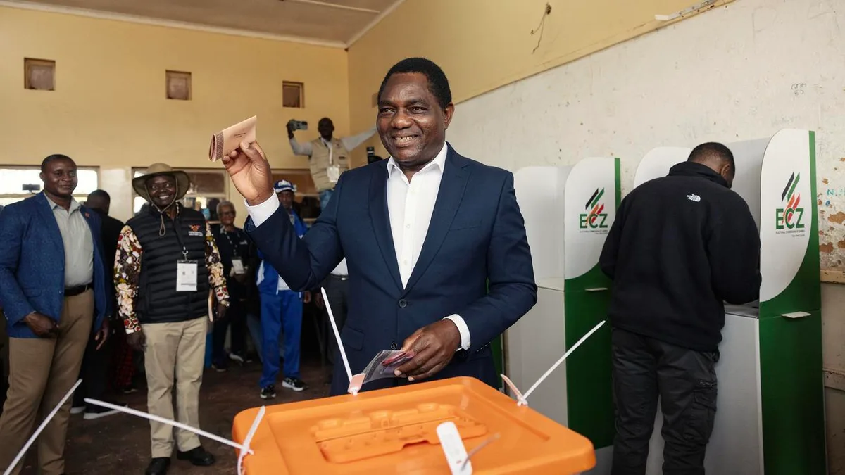 Wahl in Sambia: Amtsinhaber Hakainde Hichilema gewinnt Präsidentschaftswahl in Sambia