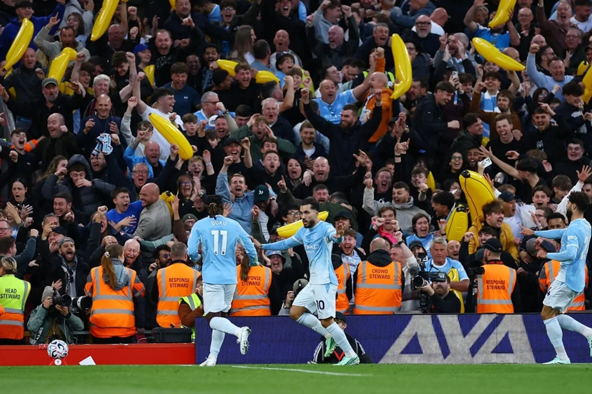 Man City silence hostile Anfield with convincing win over Liverpool