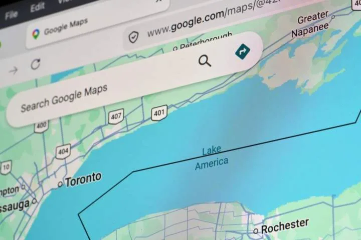 Why some Canadian website maps show ‘Lake America’ instead of Lake Ontario