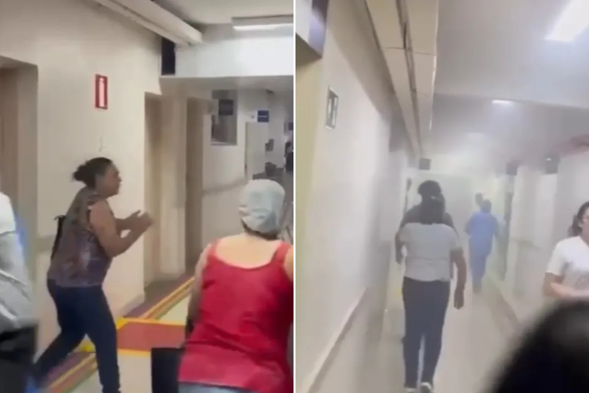 Incêndio em hospital de MG provoca correria e retirada de pacientes