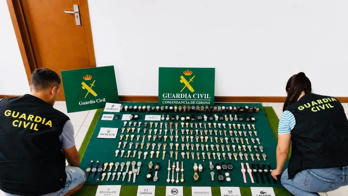 Incautados 246 relojes falsificados valorados en más de 1,5 millones en Castelló d'Empúries