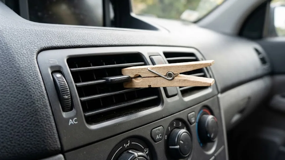 Poner un broche de madera en el aire acondicionado del auto: para qué sirve este truco y por qué lo recomiendan