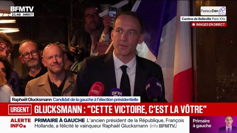 Victoire de Raphaël Glucksmann à la primaire sociale-démocrate: "Nous sommes la force de la rupture", déclare le candidat à la présidentielle
