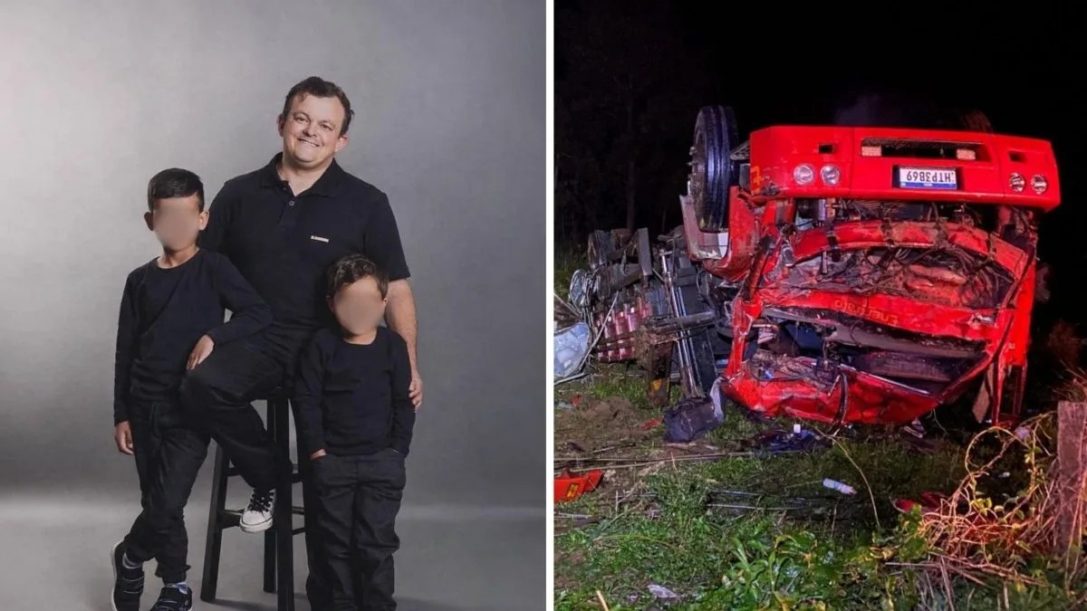 ‘Estava totalmente desgovernado’: morador revela instantes antes da colisão que matou pai e dois filhos na SC-305
