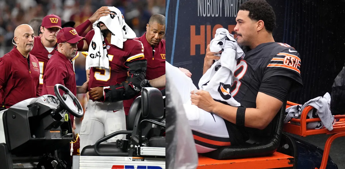 Caleb Williams y Jayden Daniels, dos jóvenes estrellas de la NFL, encienden las alarmas por lesiones