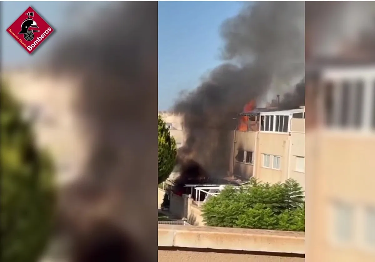 Un incendio doméstico obliga a evacuar varias viviendas en El Campello