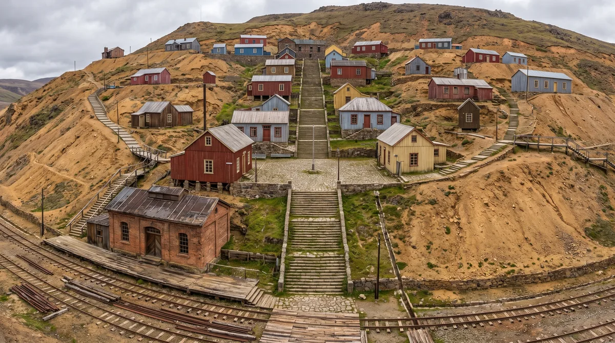 Uma cidade foi construída a 2.000 metros nos Andes em terreno tão íngreme que suas ruas deram lugar a uma enorme escadaria central