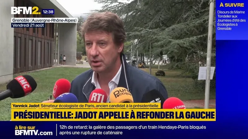 "L'union de la gauche (...) c'est impossible": le sénateur Yannick Jadot appelle à la refondation