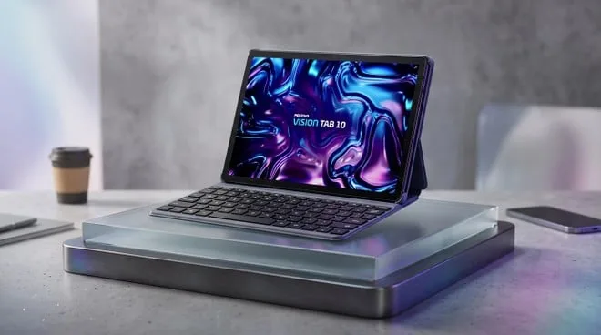 Positivo Vision Tab 10 cai mais de preço com capa teclado e tela grande
