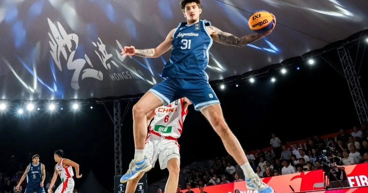 Con el roquense Ventura, Argentina cerró con récord 1-1 su primera jornada en el Mundial U23 de 3×3
