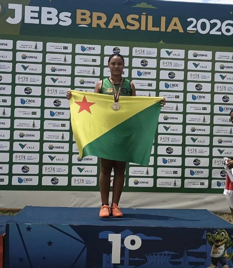 Atleta acreana conquista o ouro no arremesso de peso na Série Ouro do Jeb´s