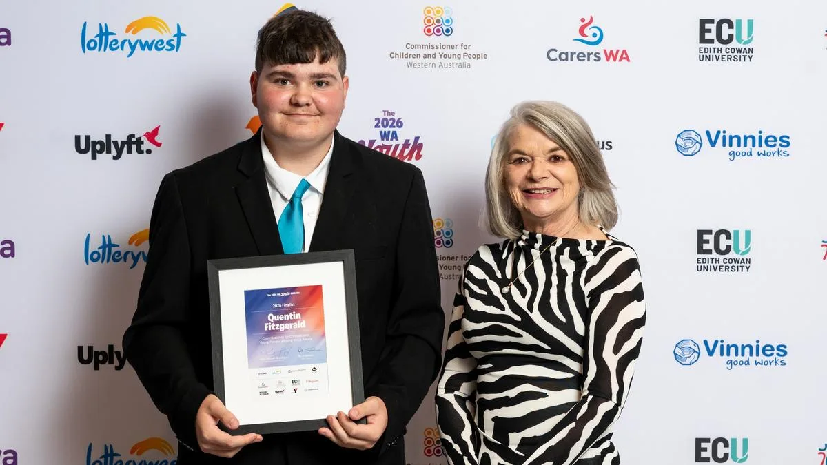Mandurah’s Cupcake King Quentin Fitzgerald named finalist for Rising Voice Award at WA Youth Awards 2026