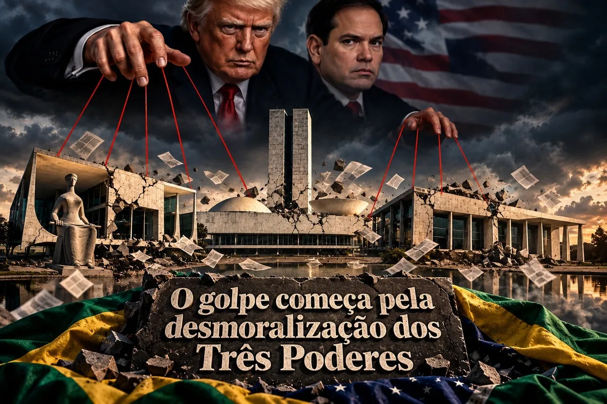 O golpe começa pela desmoralização dos Três Poderes