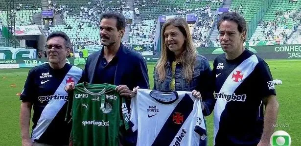 Leila e enteado posam com camisa do Vasco em meio a debate por SAF