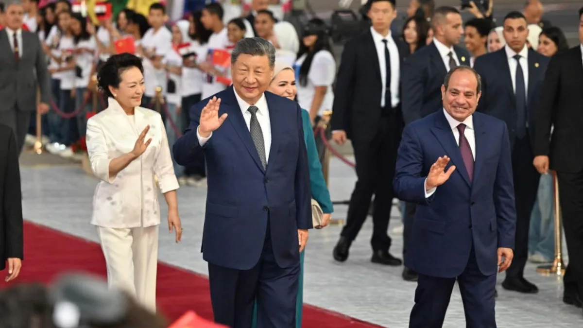 President Xi Jinping arrives in Cairo for state visit to Egypt