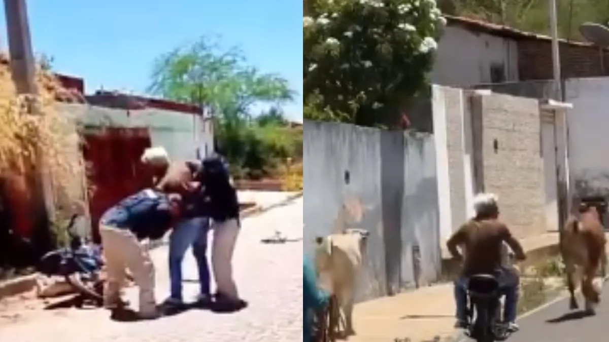 VÍDEO: Ex-vereador avança de moto contra policiais, tenta aplicar mata-leão e acaba preso no PI