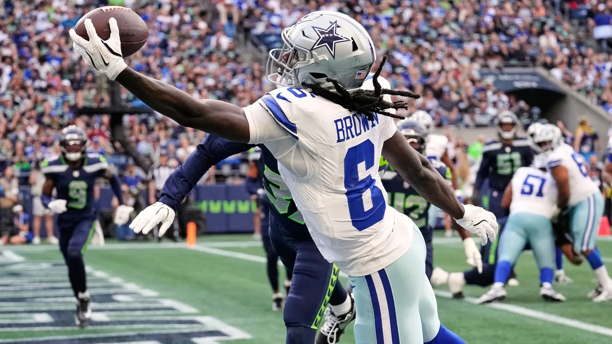 Camden Brown stands out for Cowboys with 2 touchdown catches in 17-7 preseason win against Seahawks