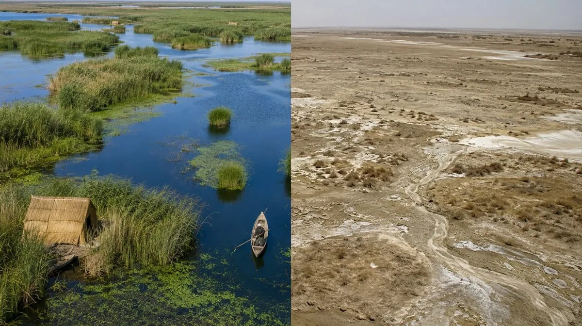 En 1991 desviaron el agua de unos pantanos gigantes para secarlos y años después el 90% del paisaje había desaparecido