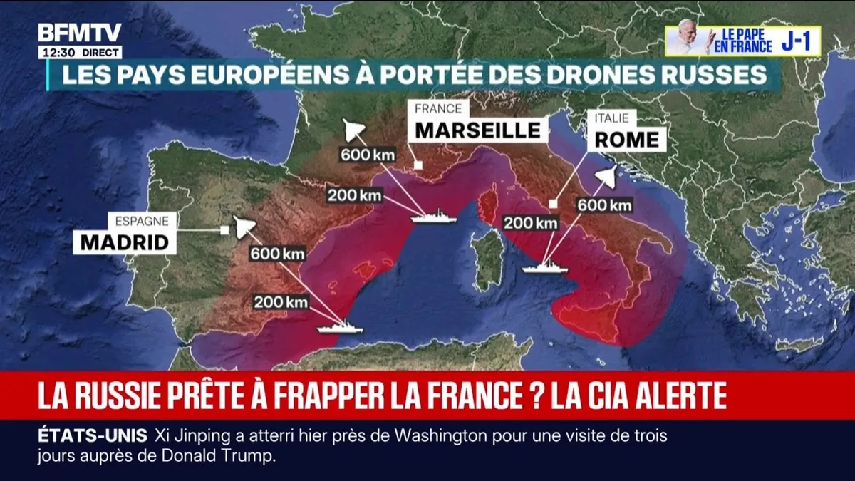 Des navires commerciaux utilisés par la Russie pour abriter des drones mettant à portée des pays européens?