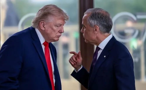 Trump y Carney conversan ante inminentes nuevos aranceles de EU a Canadá; T-MEC entrará en discusión