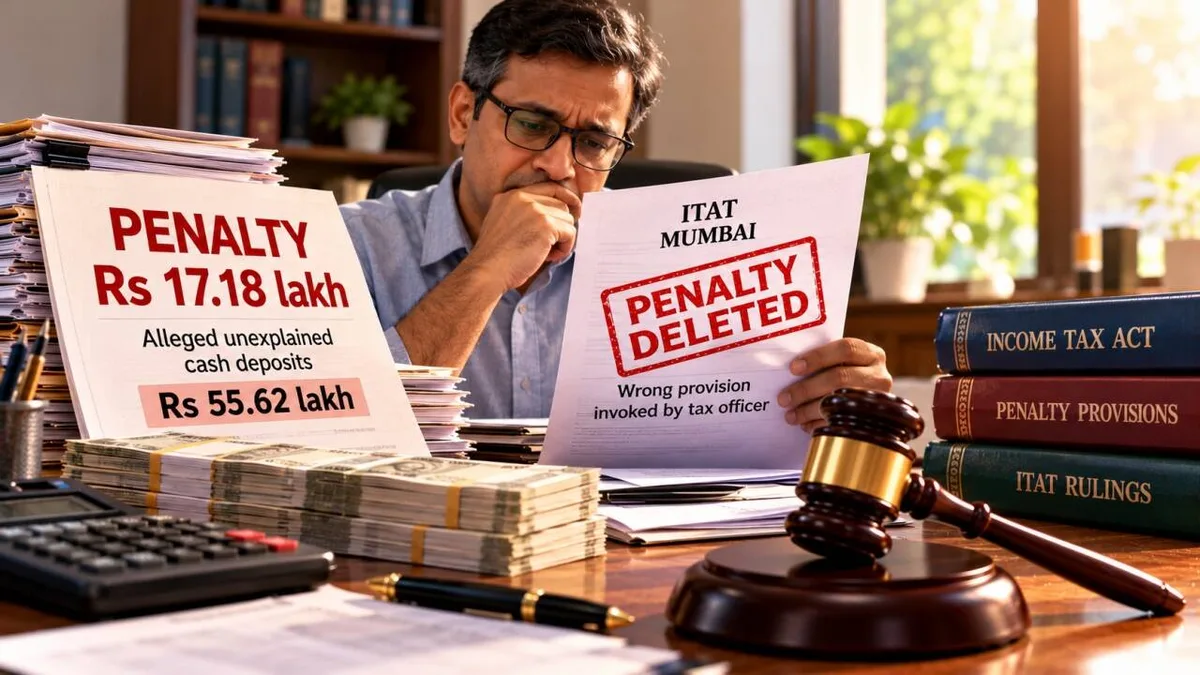Man faces Rs 17.18 lakh tax penalty over Rs 55.62 lakh unexplained deposits; ITAT gives relief
