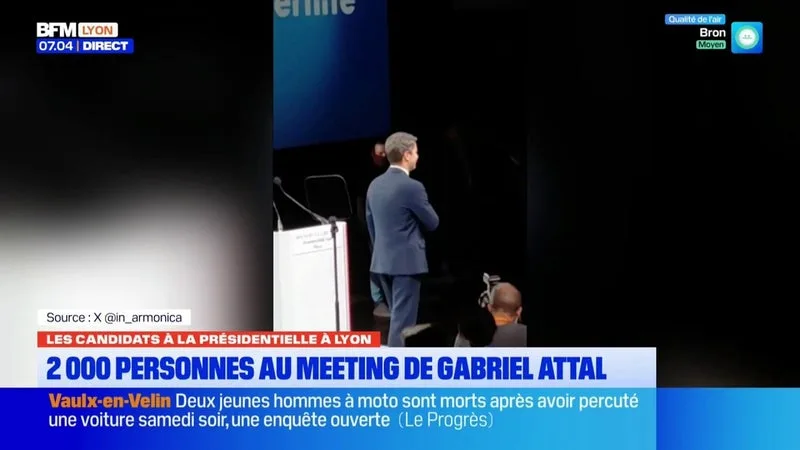 Les candidats à la Présidentielle à Lyon : 2 000 personnes au meeting de Gabriel Attal