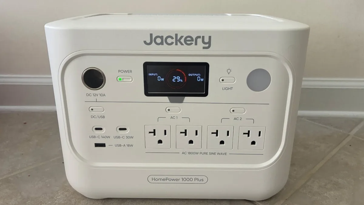 Jackery just launched the HomePower 1000 Plus V2 power station with 3,600W peak surge and quick recharging