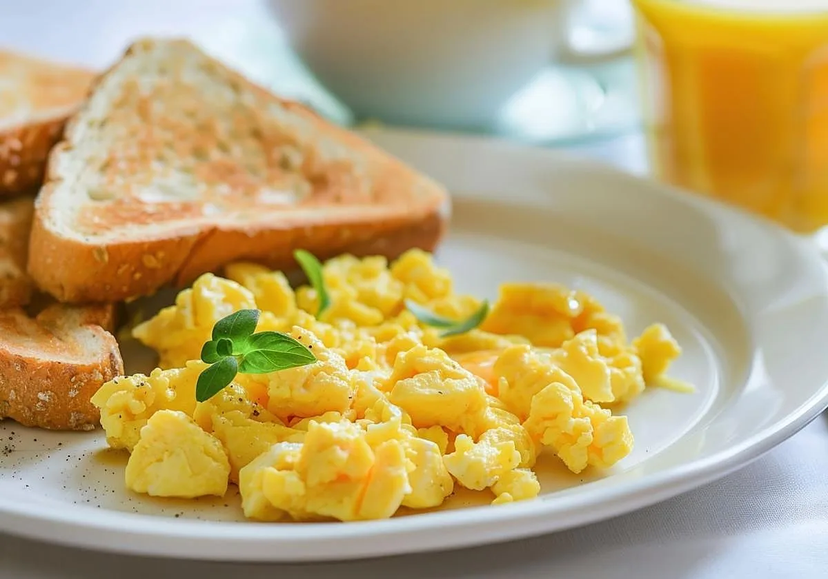 He probado el truco del «remolino» para hacer unos huevos revueltos perfectos y ahora es mi técnica favorita
