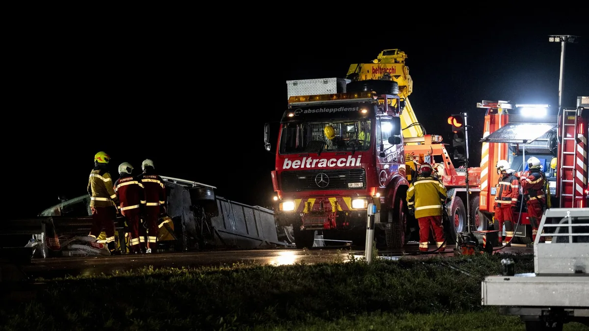 Fünf Tote nach Busunglück in der Schweiz
