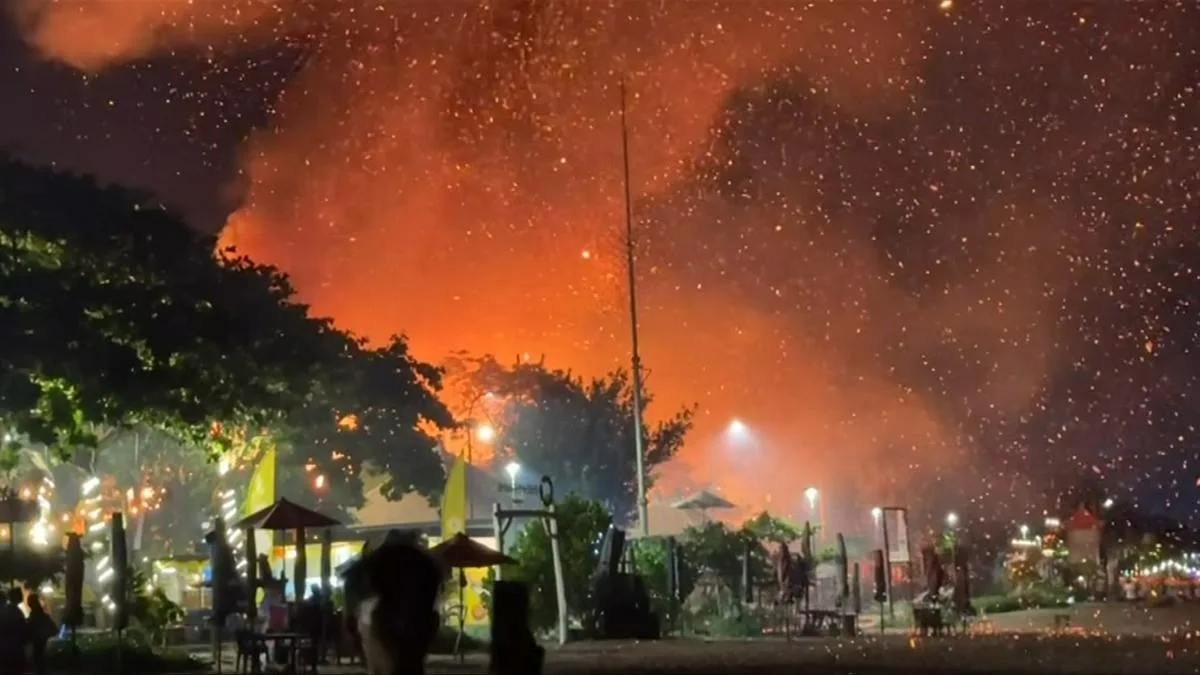 Australian teen injured as Bali venue Chez Gado Gado destroyed in fire sparked by balloons