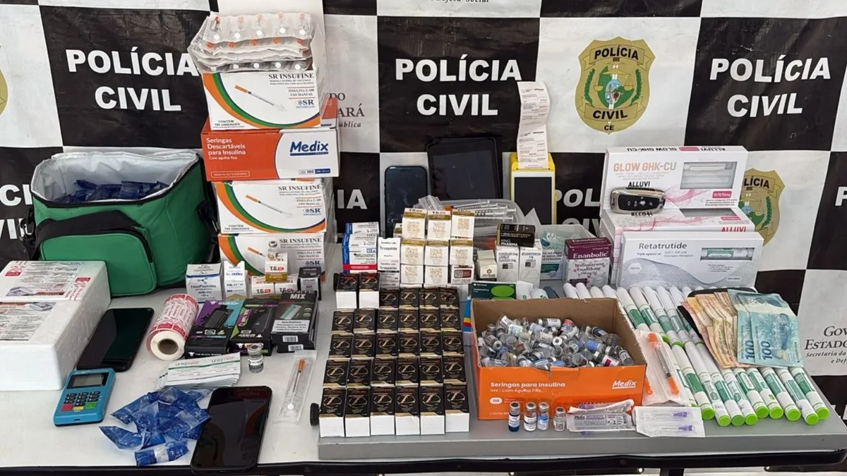 Trio é preso por comercialização ilegal de emagrecedores e anabolizantes na Grande Fortaleza