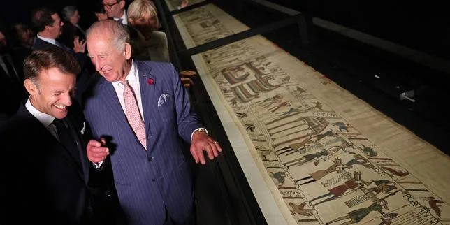 Tapisserie de Bayeux à Londres : Emmanuel Macron souhaite « un lien aussi étroit que les fils » de la broderie entre le Royaume-Uni et la France