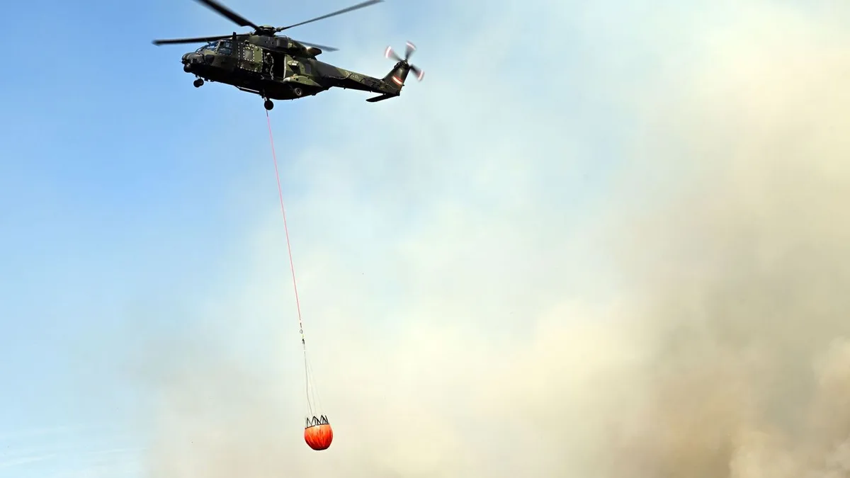 Waldbrandbekämpfung: Bundeswehr hilft in Belgien gegen Waldbrand