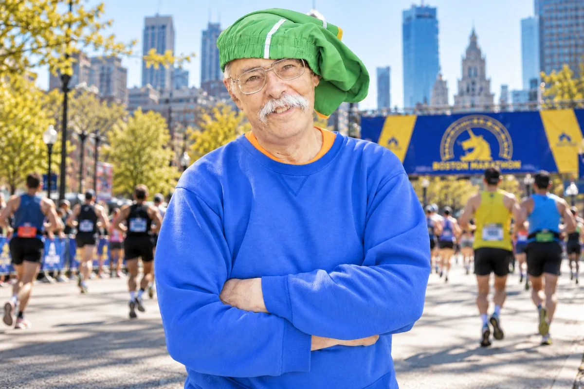 Tiene 76 años y corre maratones con los mismos shorts que usaba en la secundaria: “Es una forma de motivarme”