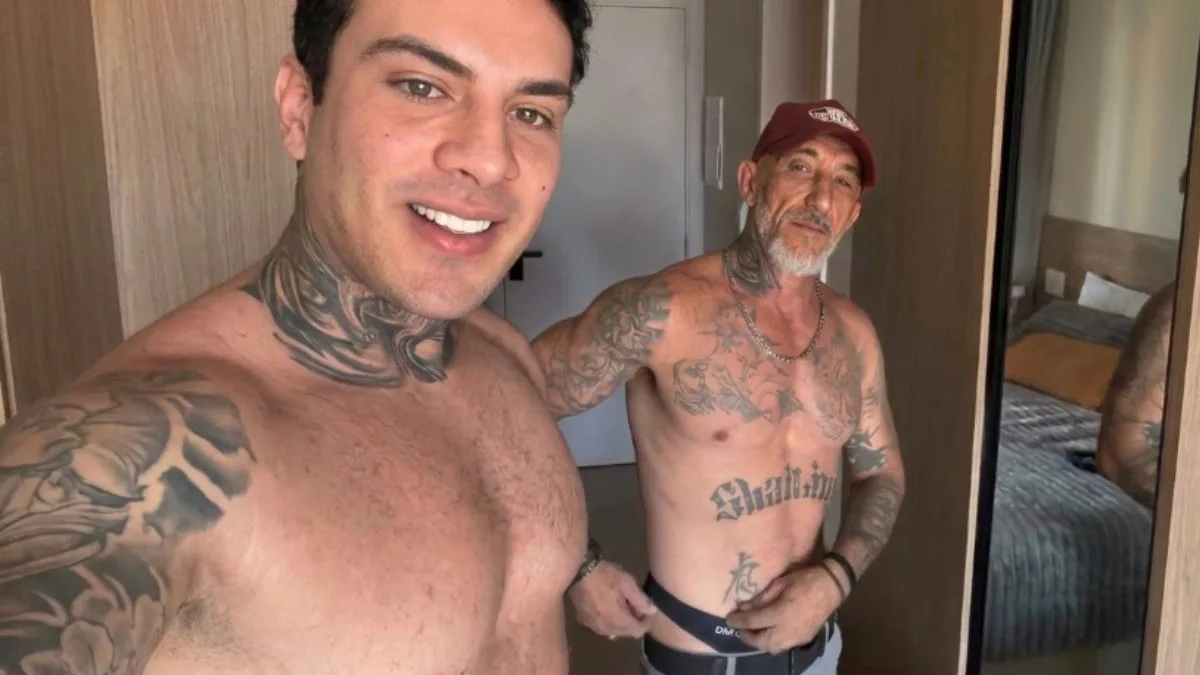 ‘Brotheragem de amigo’: Cristian Cravinhos aparece de calcinha em vídeo íntimo com criador de conteúdo adulto