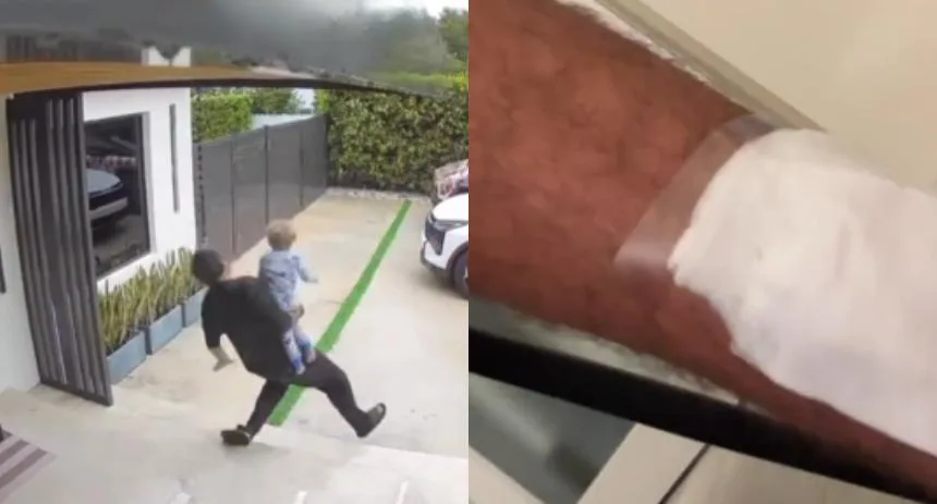 VIDEO VIRAL: La aparatosa caída que sufrió Jonathan Molly mientras llevaba a su hijo en brazos