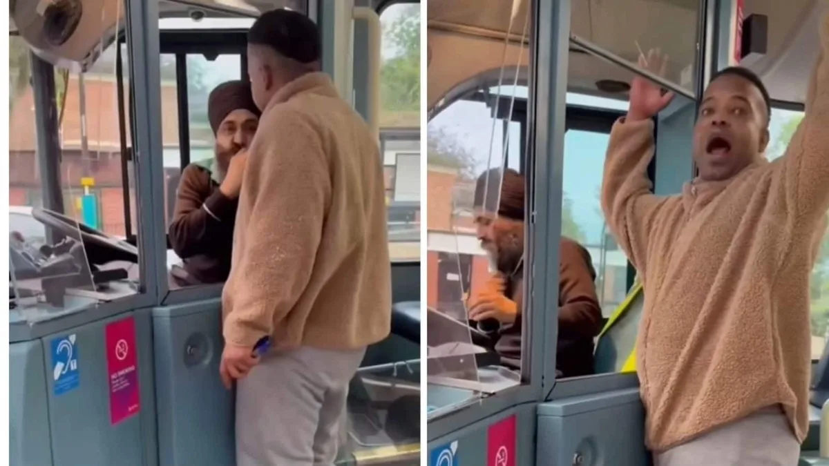 On Camera, Yemeni Man Assaults Sikh Driver, Steals His Bus, Rams Vehicles In UK