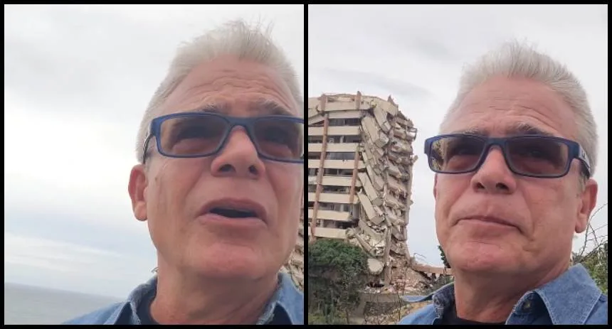 «Cuanto dolor»: El emotivo video de Nelson Bustamante al ver la destrucción dejada por los terremotos en La Guaira