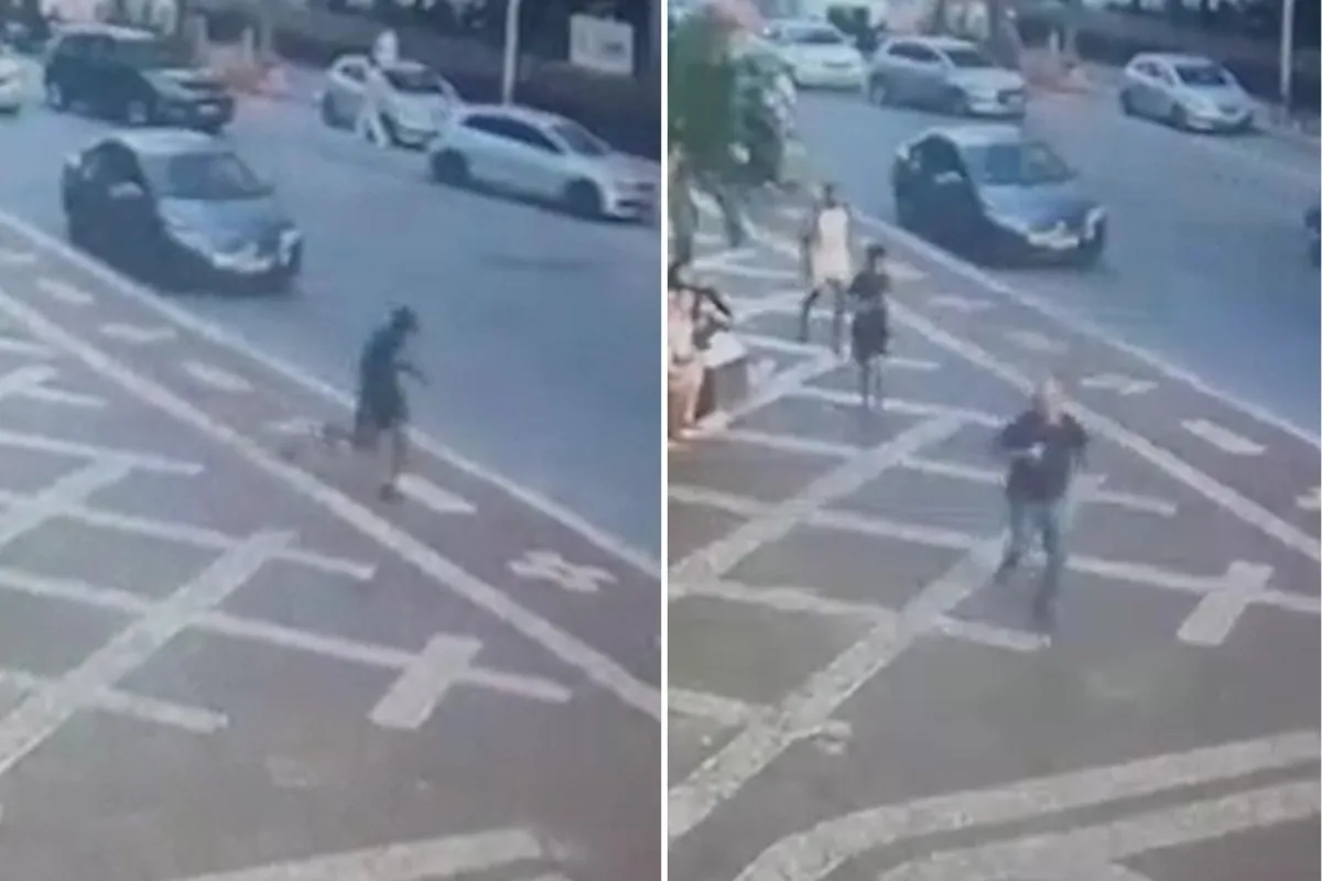 Adolescentes fingem ser ambulantes e roubam idoso na saída de shopping no litoral de SP; VEJA