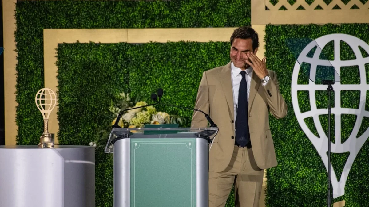 Emotional Roger Federer Inducted Into Tennis Hall Of Fame