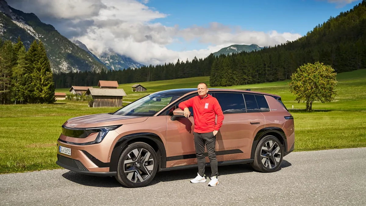 Sieben Sitze, 642 km Reichweite - Erste Fahrt in Skodas neuem Elektro-Riesen