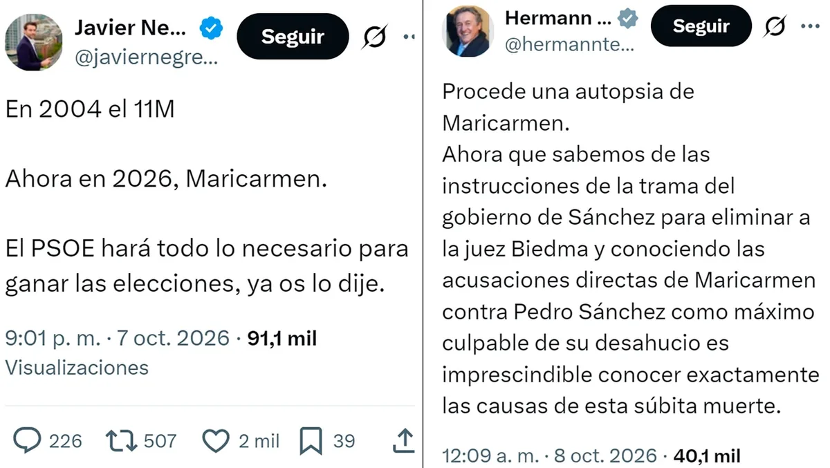 El bulo ultra del “asesinato” de Maricarmen: “Procede una autopsia. Zurdos de mierda. El PSOE hará todo para ganar las elecciones”